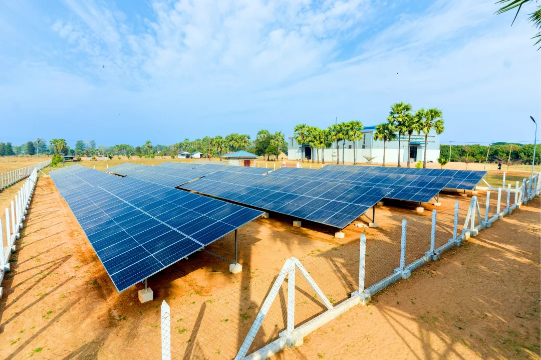 Solar panel array powering MMTW operations