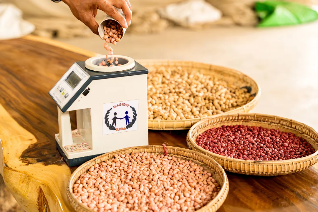 Moisture testing with multiple seed varieties in baskets